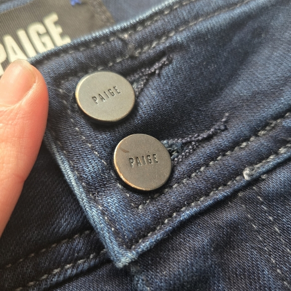 Paige Anessa Wide Leg High Rise Cropped Pleated Jeans - Picture 3 of 11